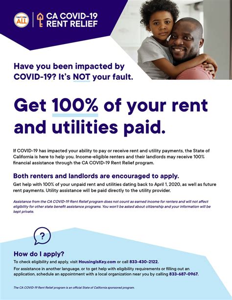 Rent Relief Resources If youre a renter having trouble paying your rent, utilities, or other housing costs or if youre a landlord trying to stay afloat with tenants in this situation help may be available. . Covid rent relief program notification in progress california